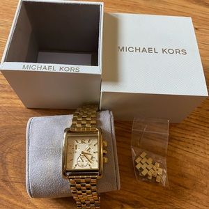 SOLD Broken Michael Kors Gold Square Faced Watch